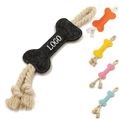 Felt Bone Shaped Dog Chew Toy