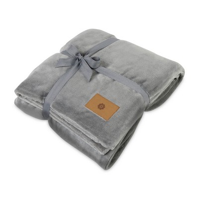 Mink Ever Soft Throw Recycled Blanket - Circular Grey