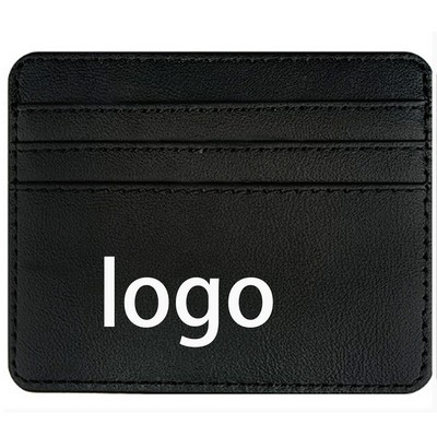 Premium Polyurethane Leather Multi Slot Card Holder With Slim Design And Durable Stitching