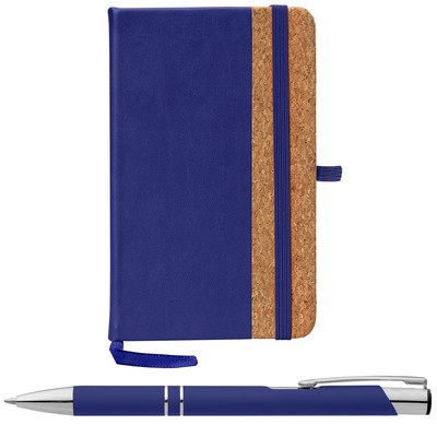 Miller Cork Notebook & Tres-Chic Pen Gift Set - Silkscreen