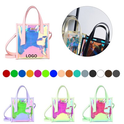 Waterproof Rainbow Transparent Shoulder Handbag