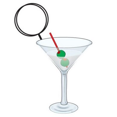 Martini Executive Key Chain w/Mirrored Back (8")