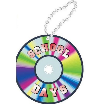 School Days Disc Promotional Key Chain w/ Black Back (8 Square Inch)