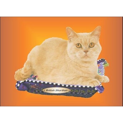 British Shorthair Cat Rectangle Badge w/ Bar Pin (2"x3")