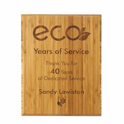 Eco Conscious Lasered Panel Plaque (7"x9")