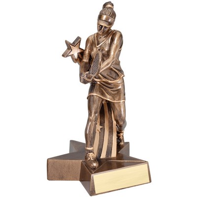 Tennis, Female Superstar Resin - 8-1/2"