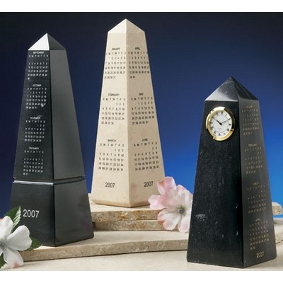 12" Black Genuine Marble Obelisk Award