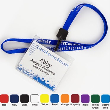 1/2" Nylon Name Tag Lanyard w/ J-Hook (1 Color)