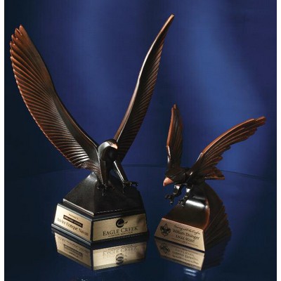 16" Bronze Metallic Modern Eagle Resin