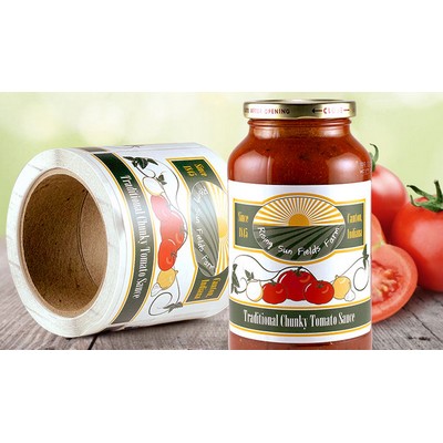 White BOPP Roll Label (1.5"x3")