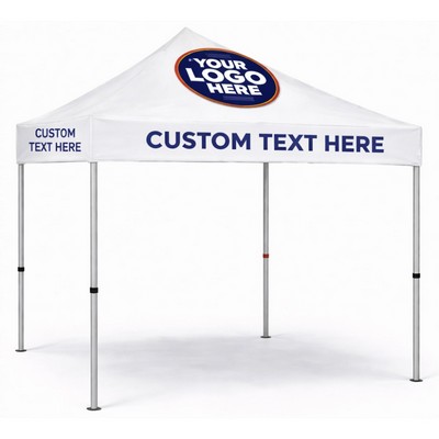 8'x8' White Pop-Up Tent w/ Digital Logo