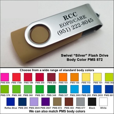 Swivel Flash Drive - 2 GB Memory - Body PMS 872