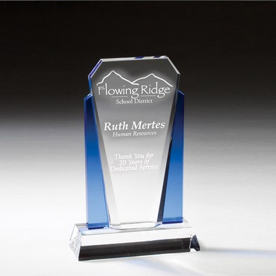 Optical Shield Shape Crystal Award (7" x 4 ½")