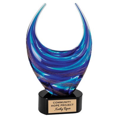 Dual Rising Art Glass