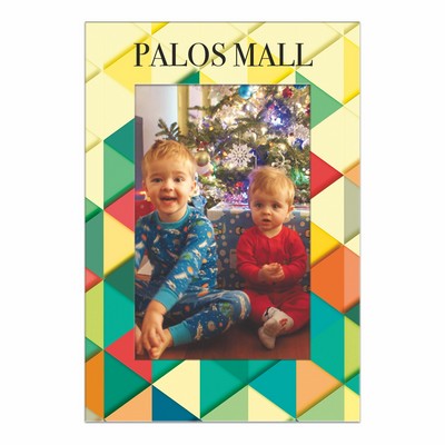 Square Photo Frame w/Easel Back Full Color (4"x6" Photo)