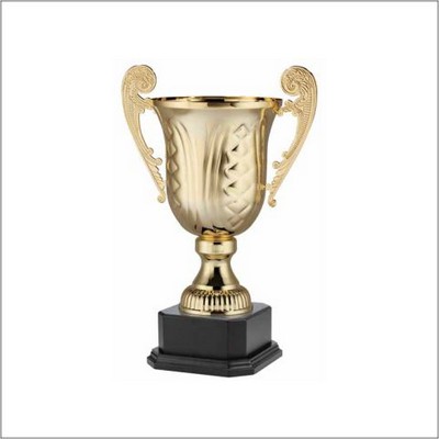 Gold Colored Metal Italian Cup 19" H