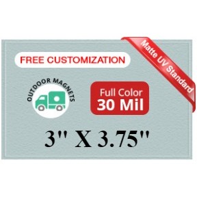 Magnet - 3x3.75 Square Corner - 30 Mil - Outdoor Safe