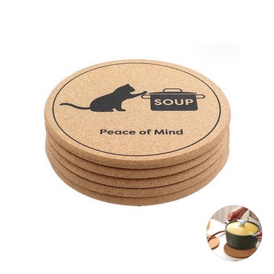 Cork Trivet Pot Holder 7 1/2"