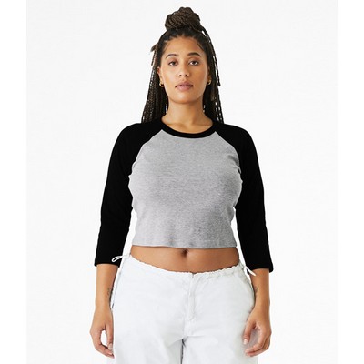 Bella+Canvas Micro Rib 3/4 Raglan Baby Tee