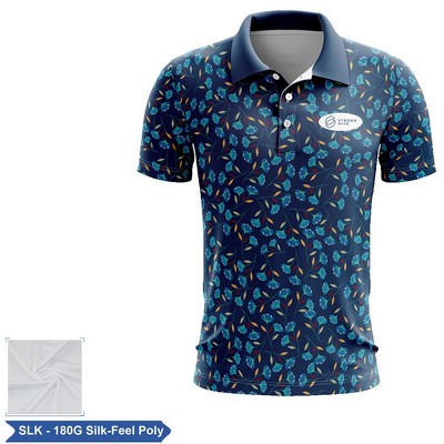 Sublimation 180G Silk-Feel Short Slv Polo - M/W/K