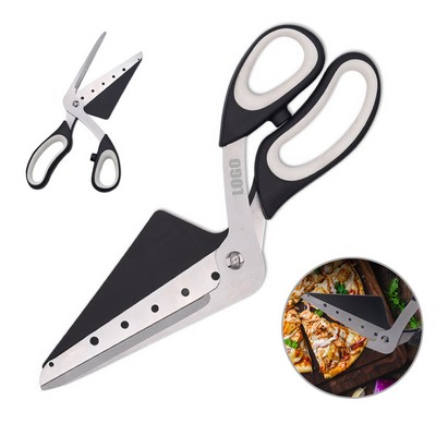 Black Ring 2-in-1 Pizza Scissors Cutter And Spatula