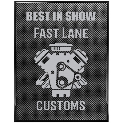 Carbon Fiber Piano Finish Plaque