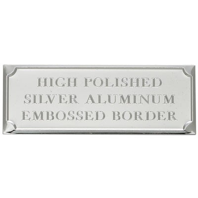 Silver Aluminum Plate (2 7/16" x 1")