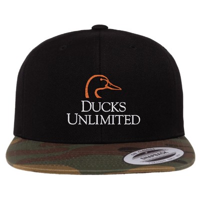 Yupoong 6089TC YP Classics Premium Snapback Two-Tone Camo Hat with Embroidery