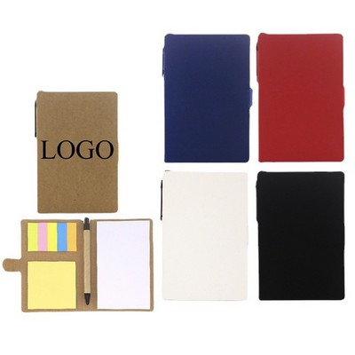 Custom Multi Functional Kraft Paper Memo Pad With Pen 6"X4"