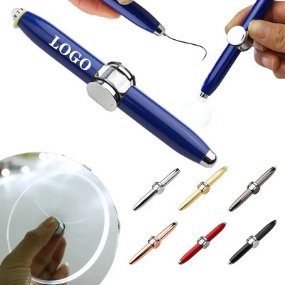 Spinning Fidget Pen With LED Light Fidget Ballpoint Pen
