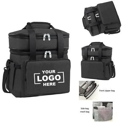 Oxford Insulation Portable Cooler Pack Bag Car Outdoor Picnic Shoulder Backpack