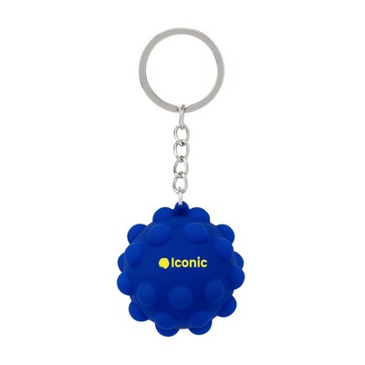 Recycled Push Pop Bubble Ball Fidget Sensory Keychain