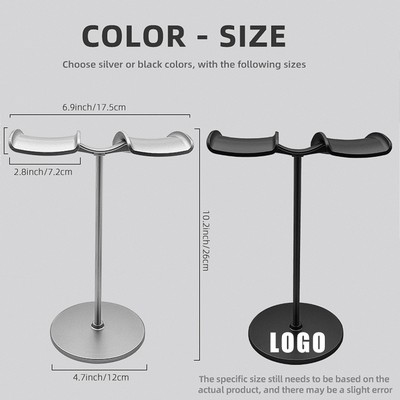 10" Gaming Aluminum Abs Dual Headphone Stand