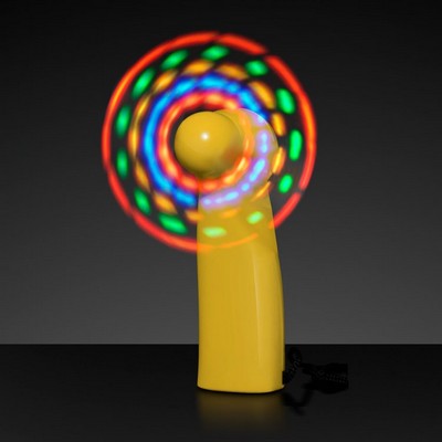 LED Mini Fan with Yellow Handle - BLANK