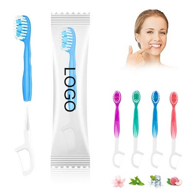 5-In-1 Mini Disposable Toothbrushes With Floss