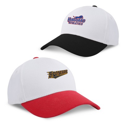 Custom Two Tone 5 Panel Cotton Twill Cap for Branding