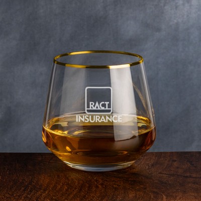 Tucson Gold Rim Whiskey Taster - Deep Etch