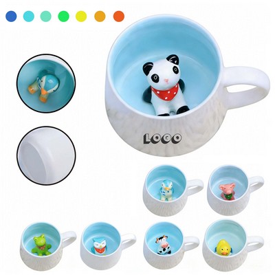 3D Hand Painted Animal Ceramic Cup