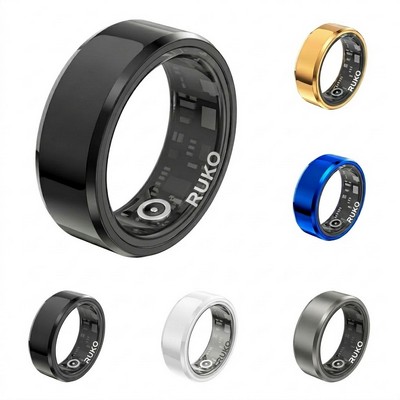 Smart Ring Health Monitor and Fitness Tracker with Heart Rate and Blood Oxygen Sensors