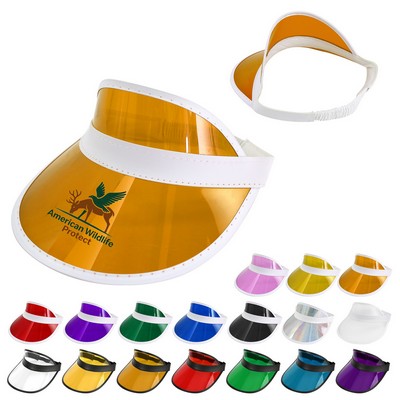 Wide Brim Plastic Sun Visor Hat