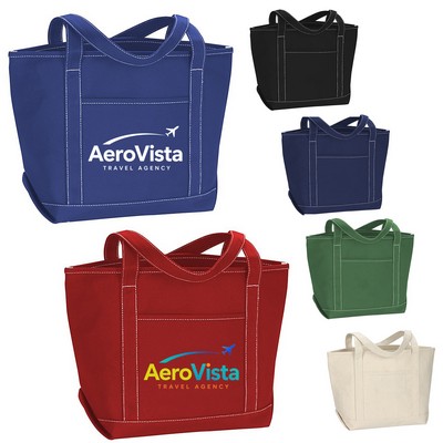 24 oz Cotton Canvas Yacht Tote - 13" x 19"
