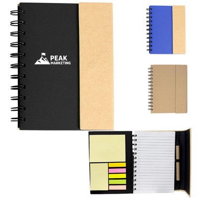 Kraft Notebook Set Magnetic Closure