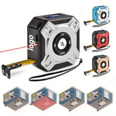 2-in-1 Digital Laser Tape Measure with 131' Laser and 16' Tape