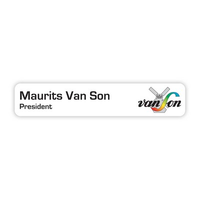 Full-Color Nameplate w/Rounded Corners – (9.125" x 1.75")