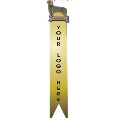 Weimaraner Dog Bookmark w/ Black Back