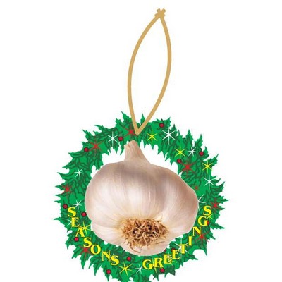Garlic Executive Wreath Ornament w/ Mirrored Back (10 Square Inch)