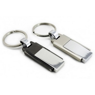 16 GB Keyring w/Chrome Steel Swivel USB Drive