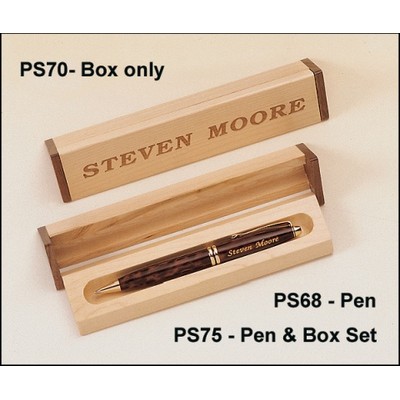 Tortoise shell pen with gold trim