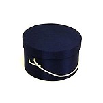 Navy Blue Hat Box (10"x8 3/8"x5 1/2")