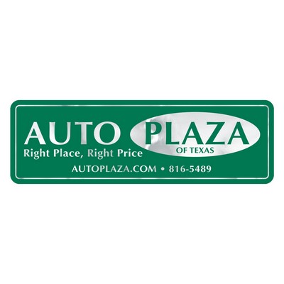 Car-Cal Dealer Decal | Rectangle | 1 7/8" x 5 7/8" | Chrome Polyester